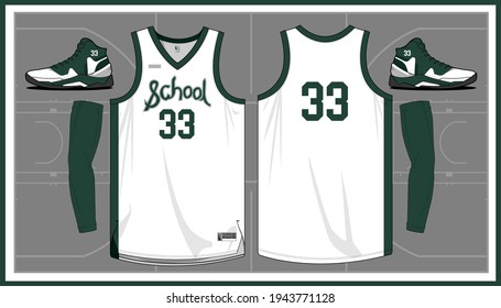 Basketball jersey template vector mockup