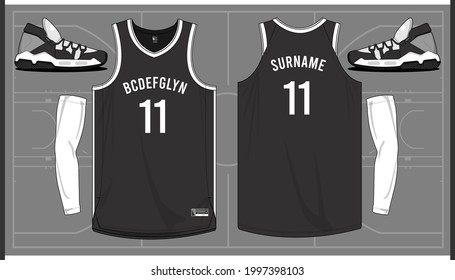 Basketball jersey template vector mockup