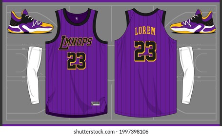 Basketball jersey template vector mockup