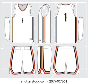 Basketball jersey template vector mockup