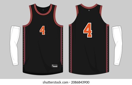 Basketball jersey template vector mockup