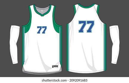 Basketball jersey template vector mockup