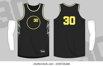 Basketball jersey template vector mockup