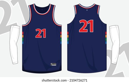 Basketball jersey template vector mockup