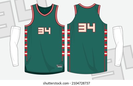 Basketball jersey template vector mockup