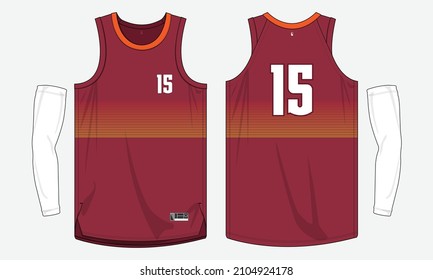 Basketball jersey template vector mockup