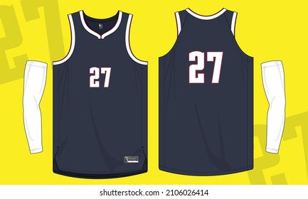 Basketball Jersey Template Vector Mockup Stock Vector (Royalty Free ...