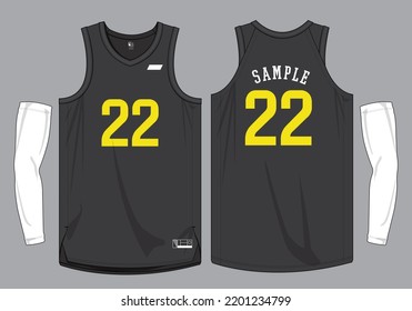 Basketball jersey template vector mockup