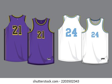 Basketball jersey template vector mockup