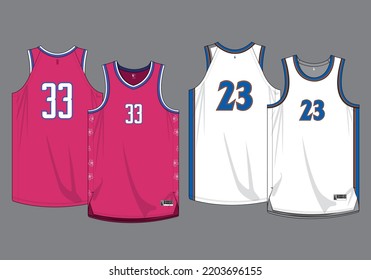 Basketball jersey template vector mockup