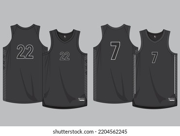 Basketball jersey template vector mockup