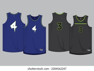 Basketball jersey template vector mockup