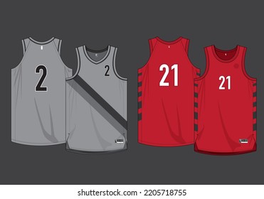 Basketball jersey template vector mockup