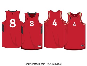 Basketball jersey template vector mockup