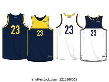 Basketball jersey template vector mockup