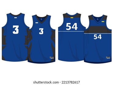 Basketball jersey template vector mockup