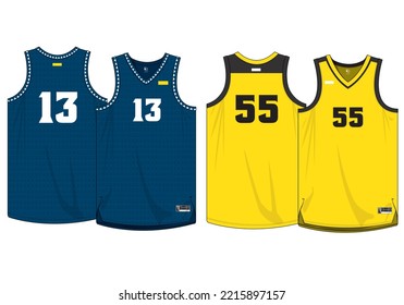 Basketball jersey template vector mockup