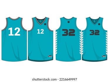 Basketball jersey template vector mockup