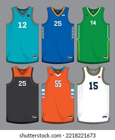 Basketball jersey template vector mockup