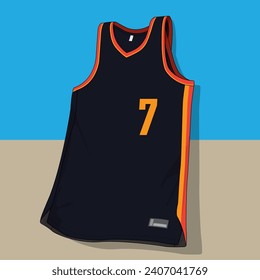 Basketball jersey template vector mockup