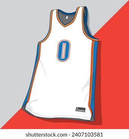 Basketball jersey template vector mockup	
