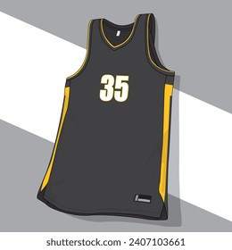 Basketball jersey template vector mockup	