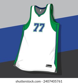 Basketball jersey template vector mockup