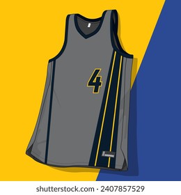 Basketball jersey template vector mockup	