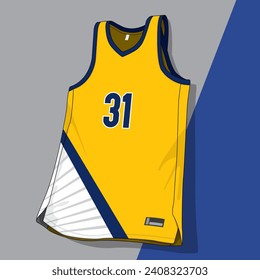 Basketball jersey template vector mockup