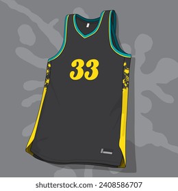 Basketball jersey template vector mockup