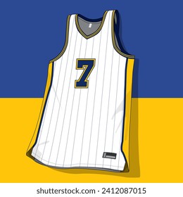 Basketball jersey template vector mockup	
