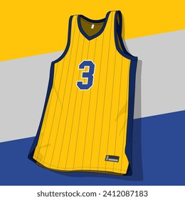 Basketball jersey template vector mockup