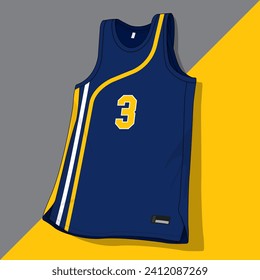 Basketball jersey template vector mockup