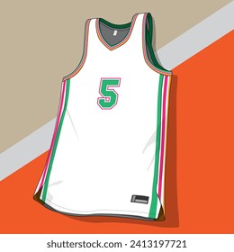 Basketball jersey template vector mockup