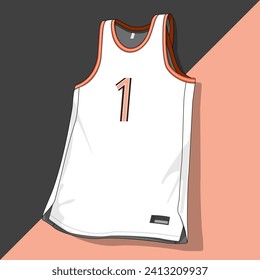 Basketball jersey template vector mockup