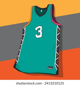 Basketball jersey template vector mockup	
