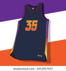 Basketball jersey template vector mockup