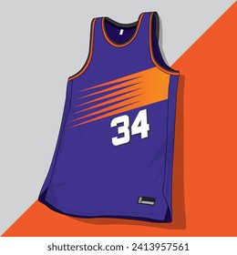 Basketball jersey template vector mockup