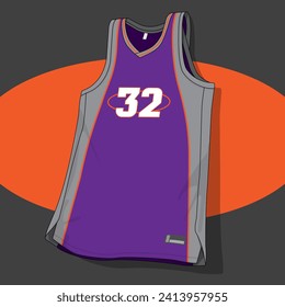 Basketball jersey template vector mockup