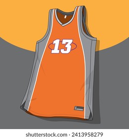 Basketball jersey template vector mockup