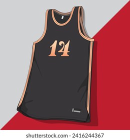Basketball jersey template vector mockup