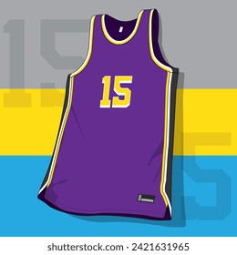 Basketball jersey template vector mockup