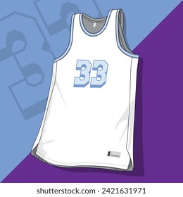 Basketball jersey template vector mockup