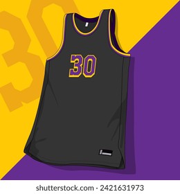 Basketball jersey template vector mockup