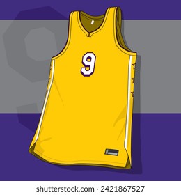 Basketball jersey template vector mockup