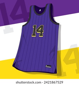 Basketball jersey template vector mockup