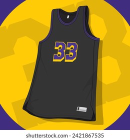 Basketball jersey template vector mockup