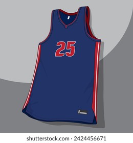 Basketball jersey template vector mockup	
