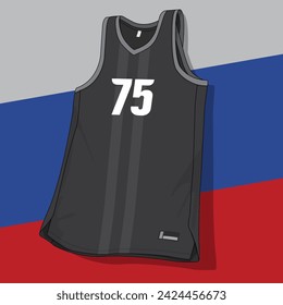 Basketball jersey template vector mockup	
