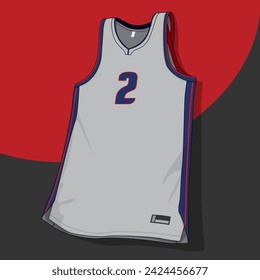 Basketball jersey template vector mockup	
